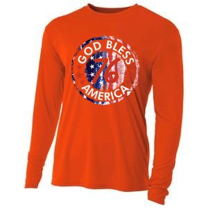 God Bless America The Spirit 76 American Flag 4th Of July Gift Cooling Performance Long Sleeve Crew