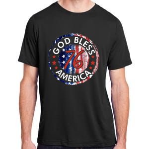 God Bless America The Spirit 76 American Flag 4th Of July Gift Adult ChromaSoft Performance T-Shirt