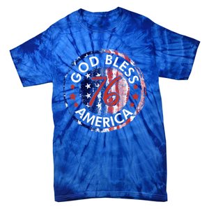 God Bless America The Spirit 76 American Flag 4th Of July Gift Tie-Dye T-Shirt