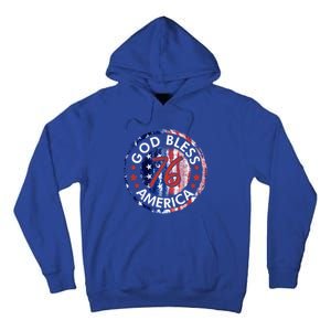 God Bless America The Spirit 76 American Flag 4th Of July Gift Tall Hoodie