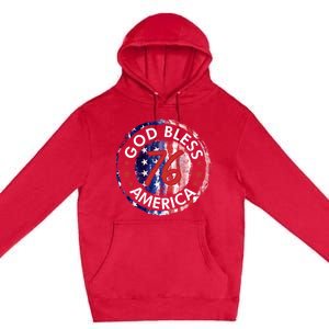 God Bless America The Spirit 76 American Flag 4th Of July Gift Premium Pullover Hoodie