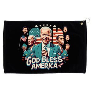 GOD BLESS AMERICA Grommeted Golf Towel