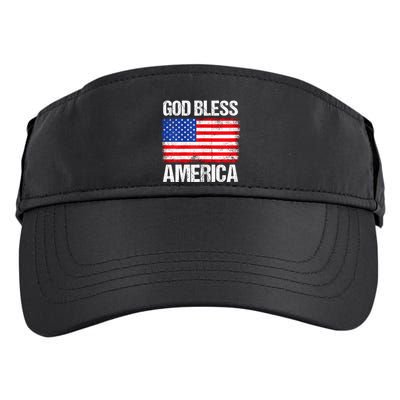 God Bless America Patriotic Happy 4th Of July Adult Drive Performance Visor