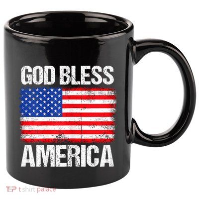 God Bless America Patriotic Happy 4th Of July 11oz C Handle Ceramic Mug