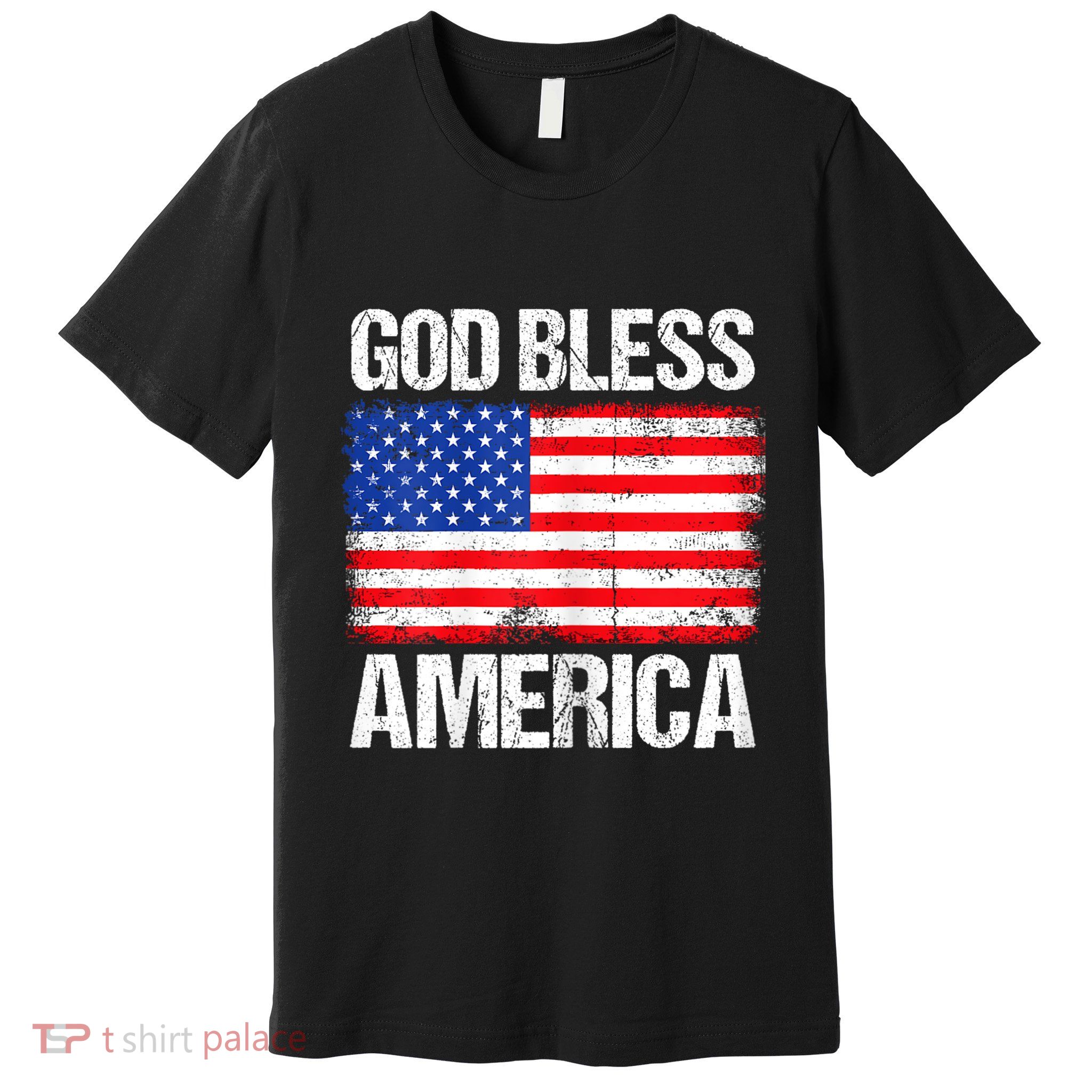 God Bless America Patriotic Happy 4th Of July Premium T-Shirt