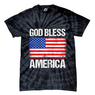 God Bless America Patriotic Happy 4th Of July Tie-Dye T-Shirt