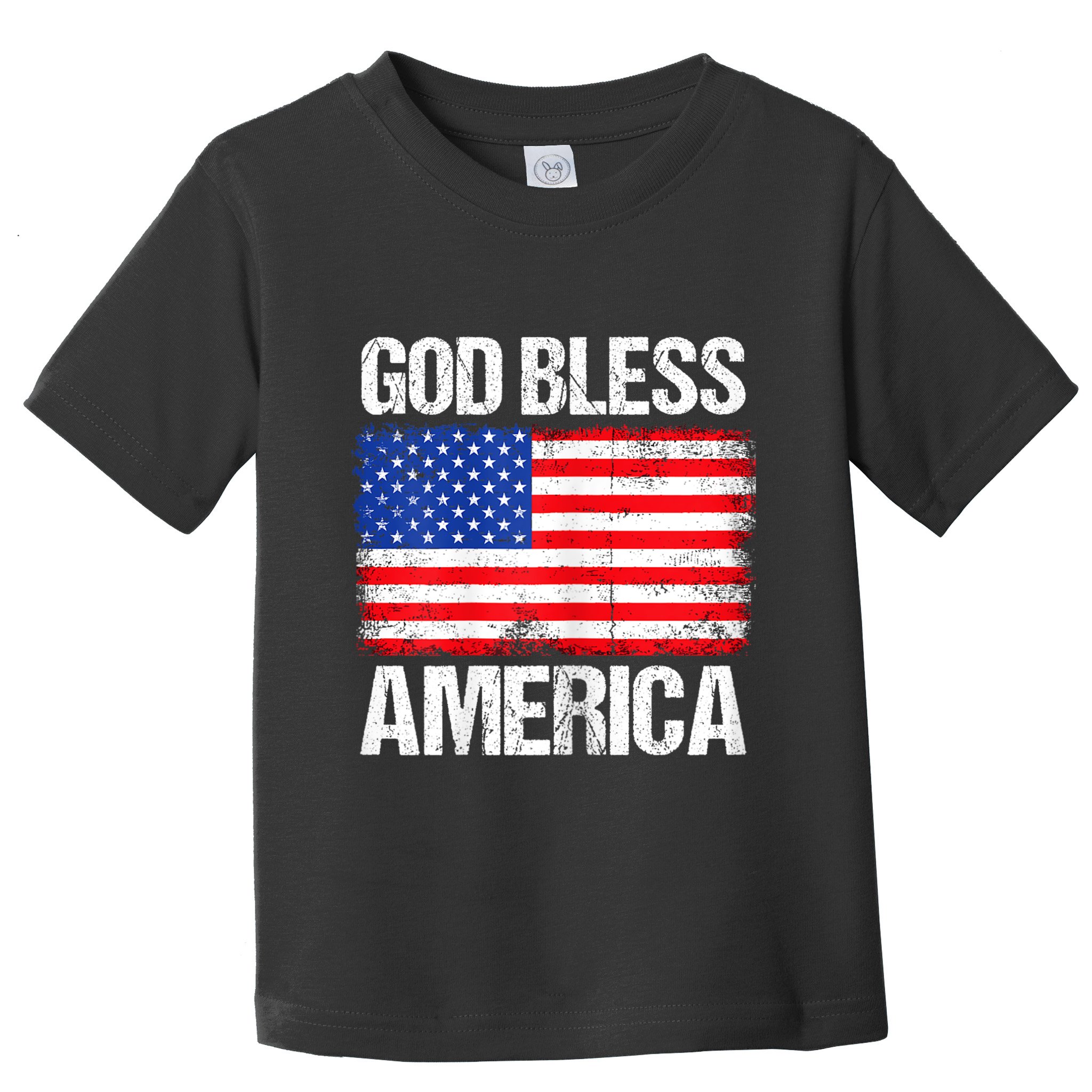 God Bless America Patriotic Happy 4th Of July Toddler T-Shirt