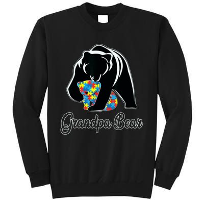 Grandpa Bear Autism Awareness Autism Dad Grandpa Papa Sweatshirt