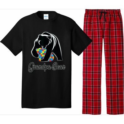 Grandpa Bear Autism Awareness Autism Dad Grandpa Papa Pajama Set