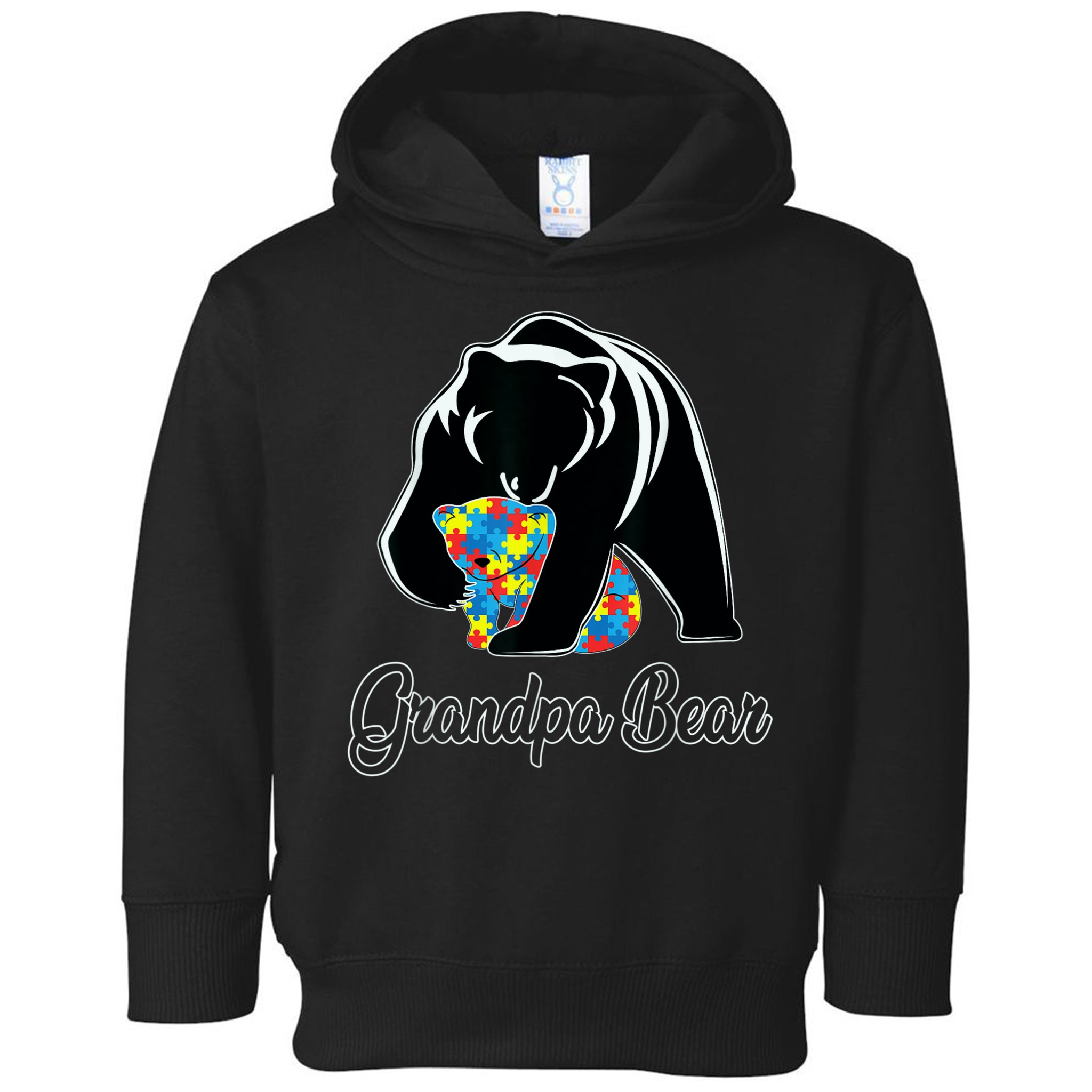 Grandpa Bear Autism Awareness Autism Dad Grandpa Papa Toddler Hoodie