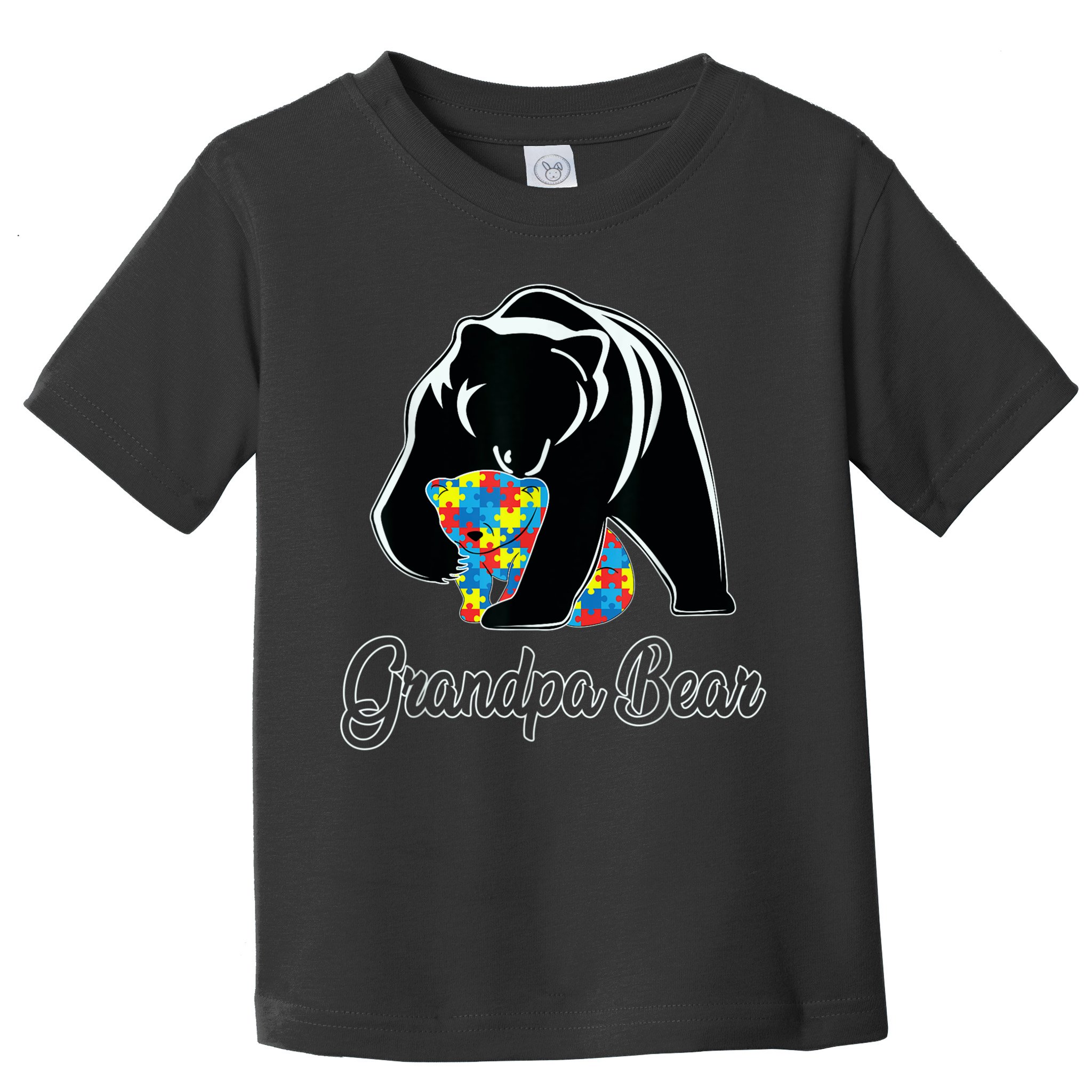 Grandpa Bear Autism Awareness Autism Dad Grandpa Papa Toddler T-Shirt