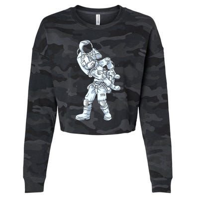 Galaxy BJJ Astronaut Tee Flying Armbar JiuJitsu Cropped Pullover Crew