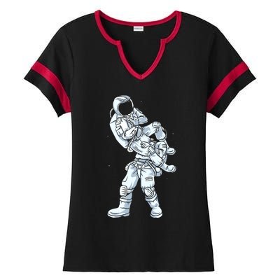 Galaxy BJJ Astronaut Tee Flying Armbar JiuJitsu Ladies Halftime Notch Neck Tee