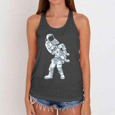 Galaxy BJJ Astronaut Tee Flying Armbar JiuJitsu Women's Knotted Racerback Tank