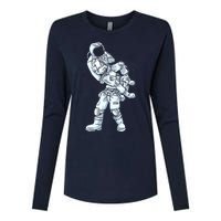 Galaxy BJJ Astronaut Tee Flying Armbar JiuJitsu Womens Cotton Relaxed Long Sleeve T-Shirt