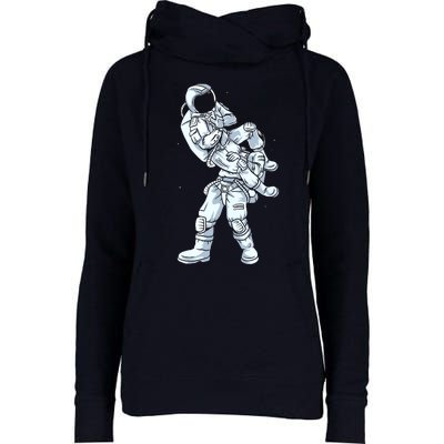 Galaxy BJJ Astronaut Tee Flying Armbar JiuJitsu Womens Funnel Neck Pullover Hood