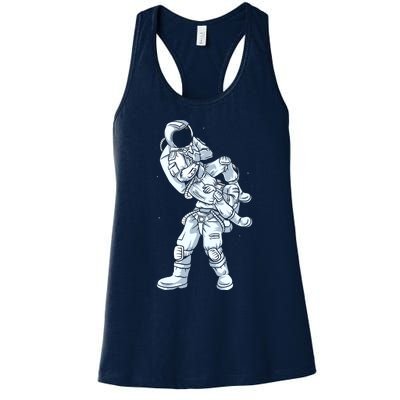 Galaxy BJJ Astronaut Tee Flying Armbar JiuJitsu Women's Racerback Tank