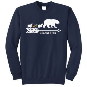 Granny Bear Autism Awareness Autism Granny Tees Tall Sweatshirt