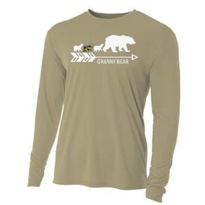 Granny Bear Autism Awareness Autism Granny Tees Cooling Performance Long Sleeve Crew