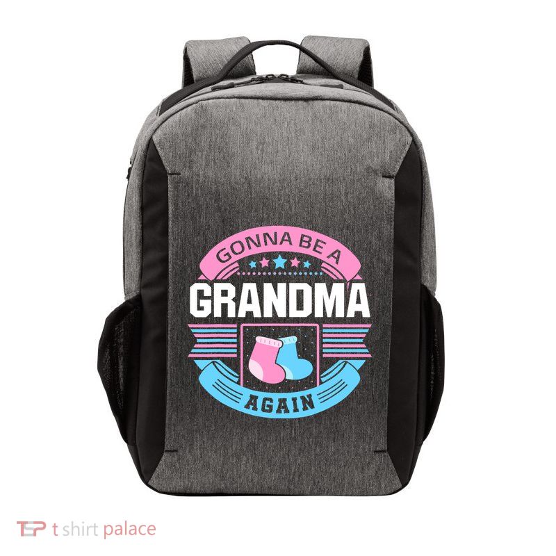 Gonna Be A Grandma Again Second Time Grandma Gifts Cute Vector Backpack