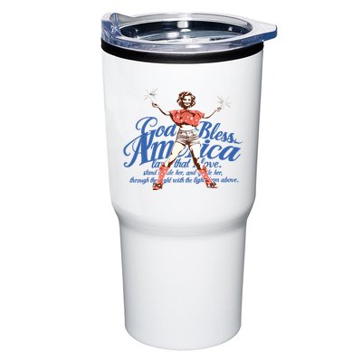 God Bless America Vintage 4th Of July Pinup Coquette Bow Tumbler