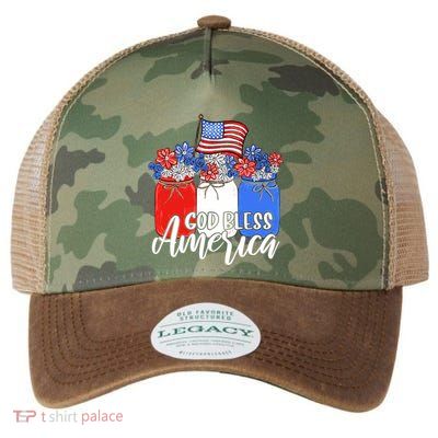 God Bless America Mason Jar Christian Legacy Tie Dye Trucker Hat