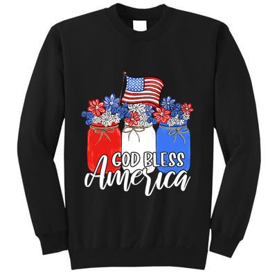 God Bless America Mason Jar Christian Sweatshirt