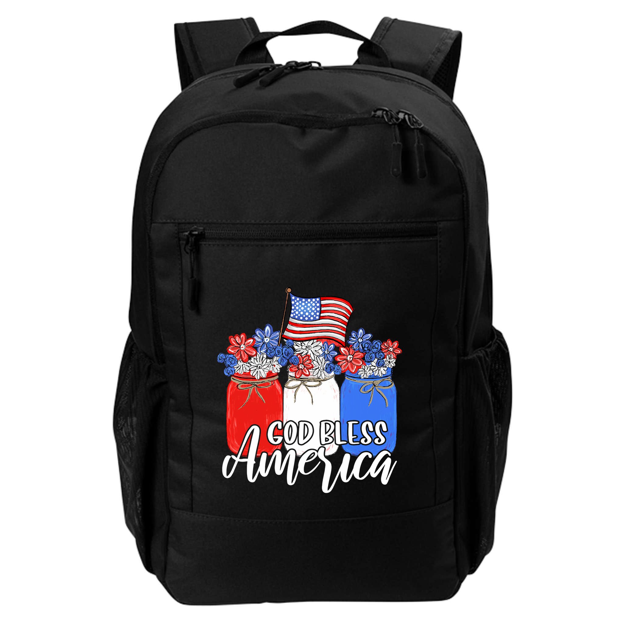 God Bless America Mason Jar Christian Backpack