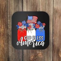 God Bless America Mason Jar Christian Coaster