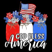 God Bless America Mason Jar Christian Poster