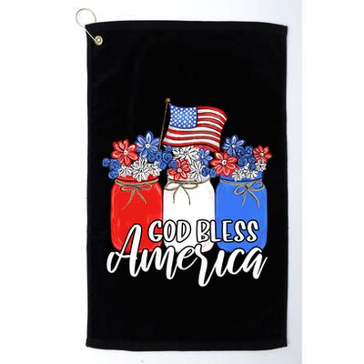God Bless America Mason Jar Christian Golf Towel