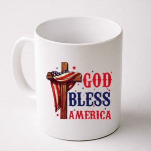 God Bless America Patriotic Flag 4th Of July Design Coffee Mug