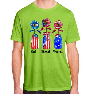 God Blessed America July 4th Adult ChromaSoft Performance T-Shirt