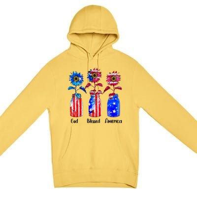 God Blessed America July 4th Premium Pullover Hoodie