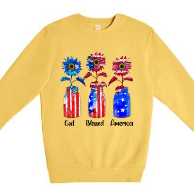 God Blessed America July 4th Premium Crewneck Sweatshirt