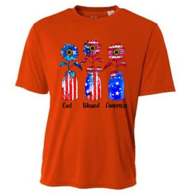 God Blessed America July 4th Cooling Performance Crew T-Shirt