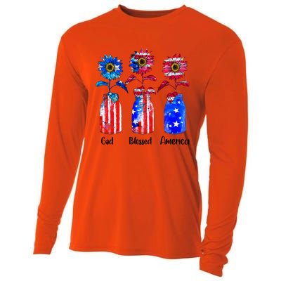 God Blessed America July 4th Cooling Performance Long Sleeve Crew