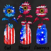 God Blessed America July 4th 7 Panel Mesh Trucker Snapback Hat