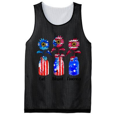 God Blessed America July 4th Mesh Reversible Basketball Jersey Tank