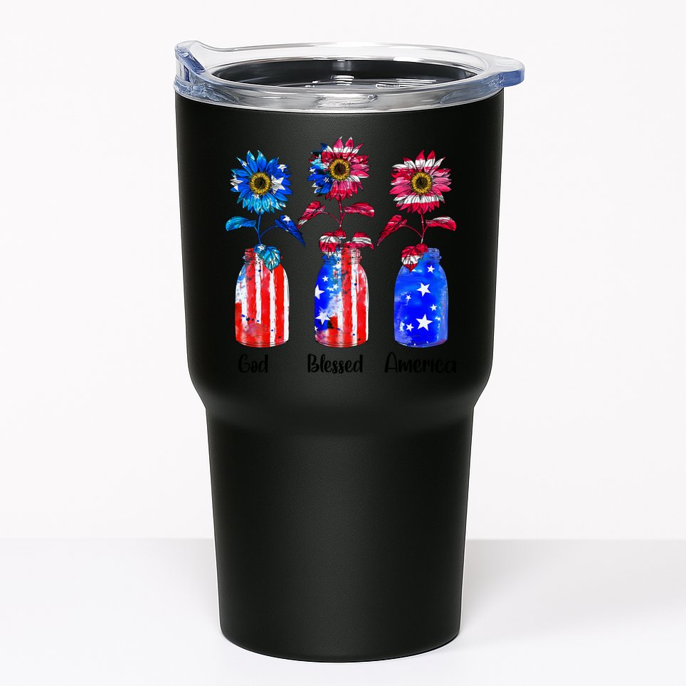 God Blessed America July 4th Tumbler