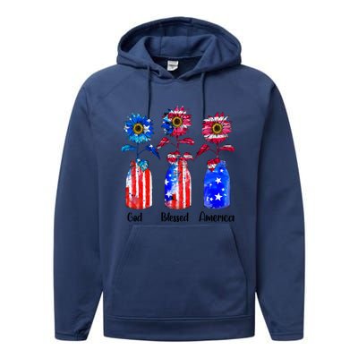 God Blessed America July 4th Performance Fleece Hoodie