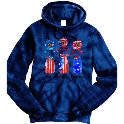 God Blessed America July 4th Tie Dye Hoodie