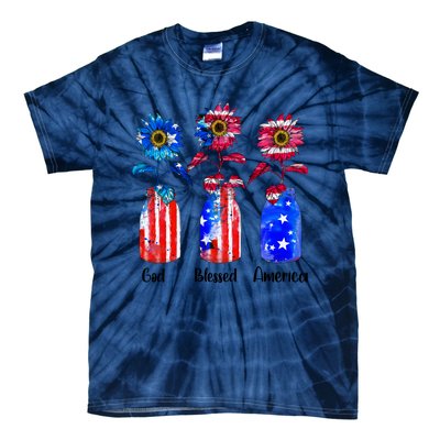 God Blessed America July 4th Tie-Dye T-Shirt