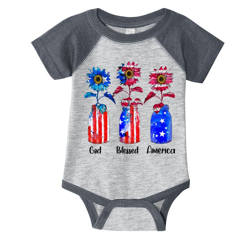God Blessed America July 4th Infant Baby Jersey Bodysuit