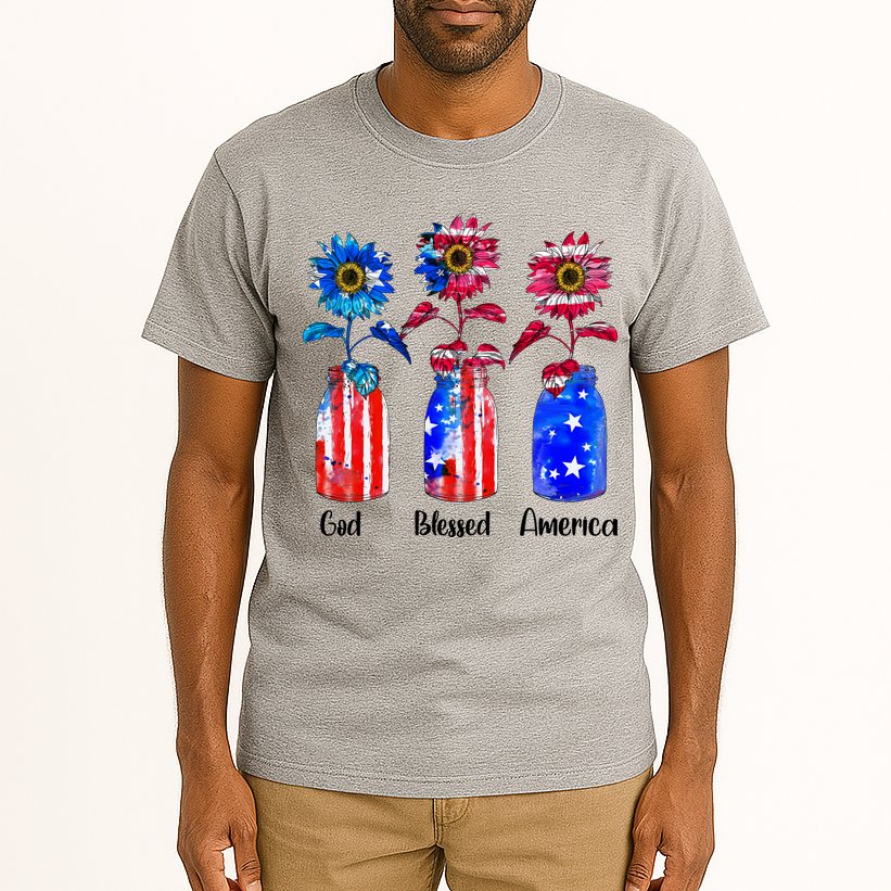 God Blessed America July 4th Tall T-Shirt