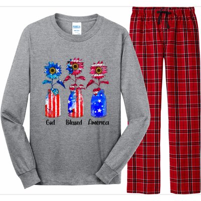 God Blessed America July 4th Long Sleeve Pajama Set