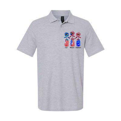 God Blessed America July 4th Softstyle Adult Sport Polo