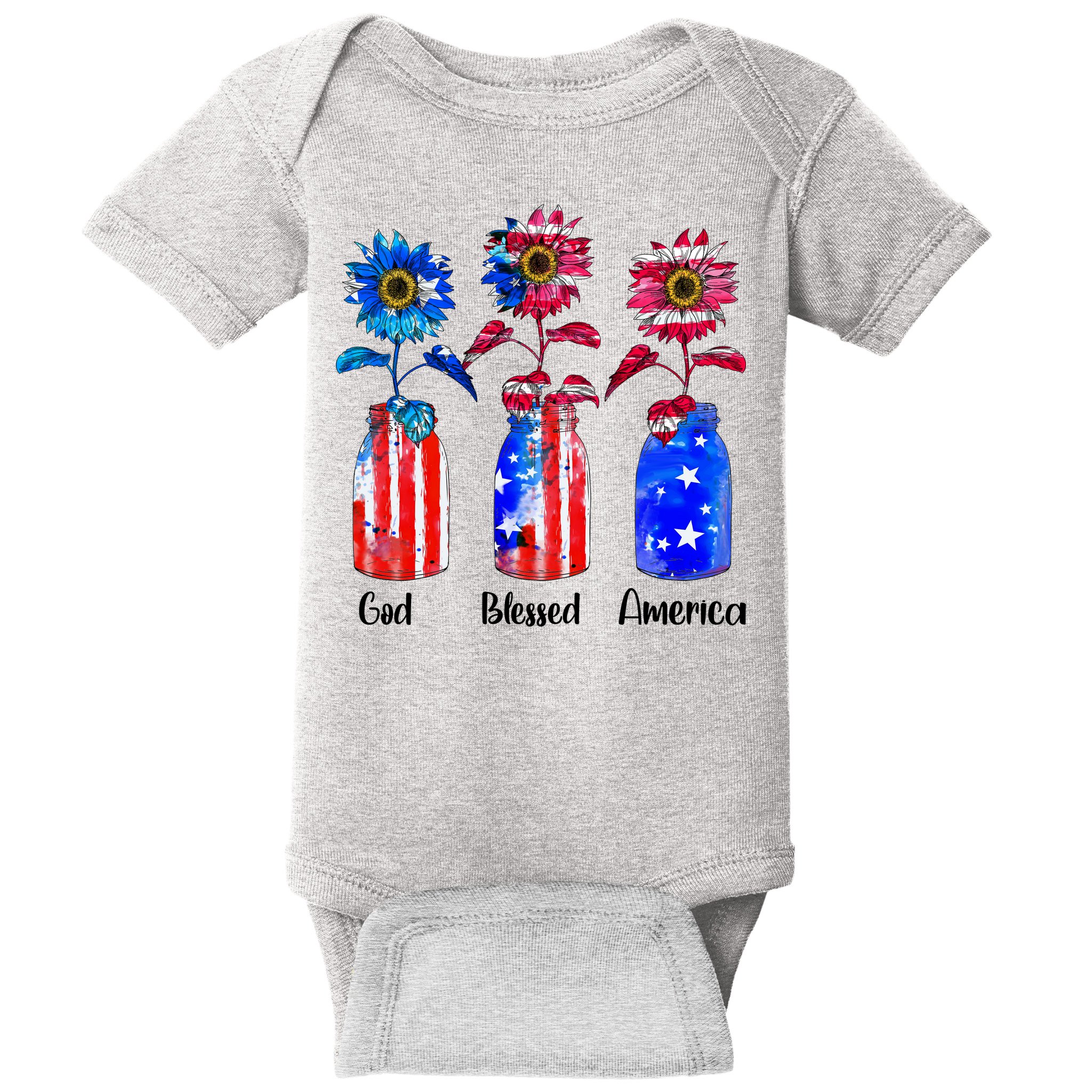 God Blessed America July 4th Baby Bodysuit