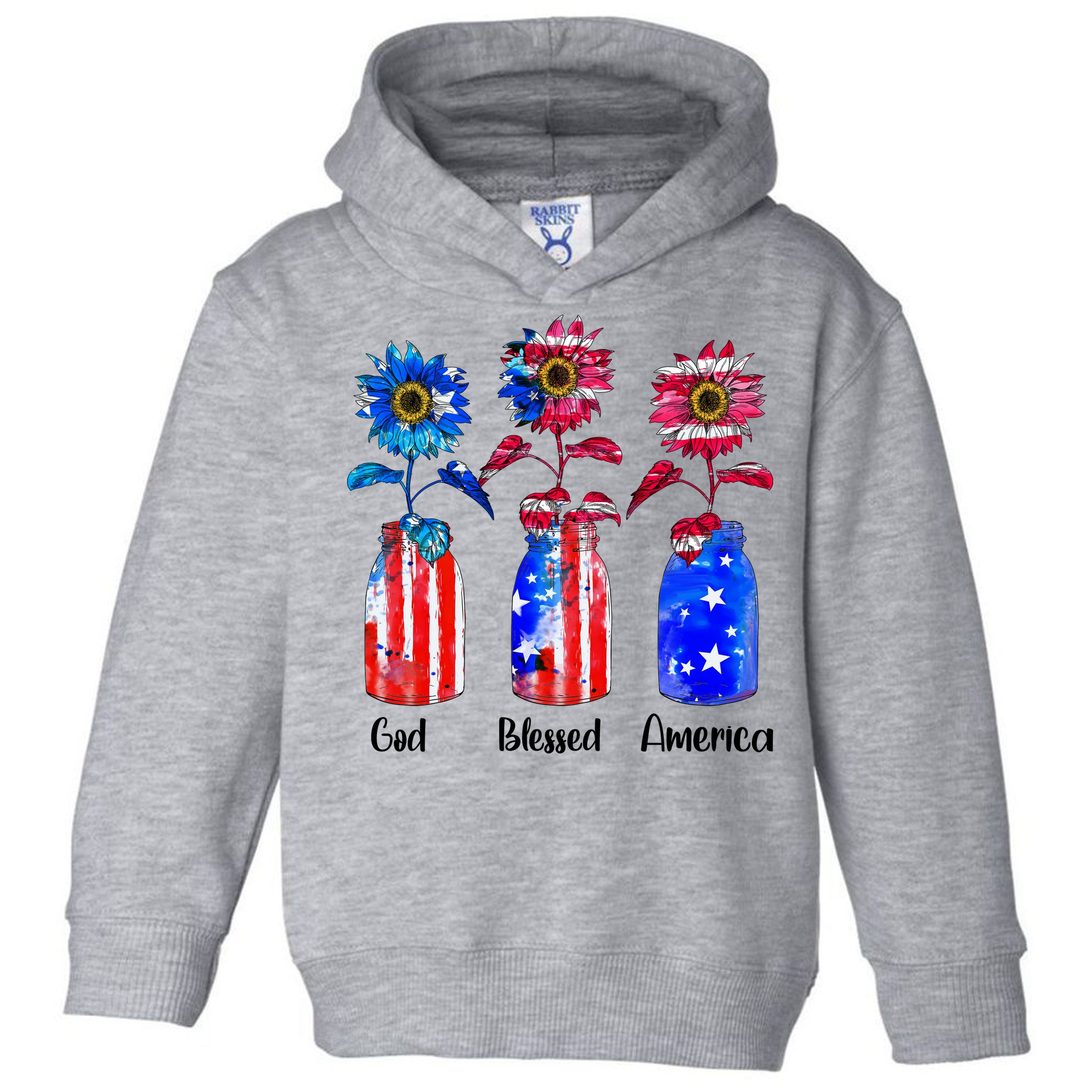 God Blessed America July 4th Toddler Hoodie
