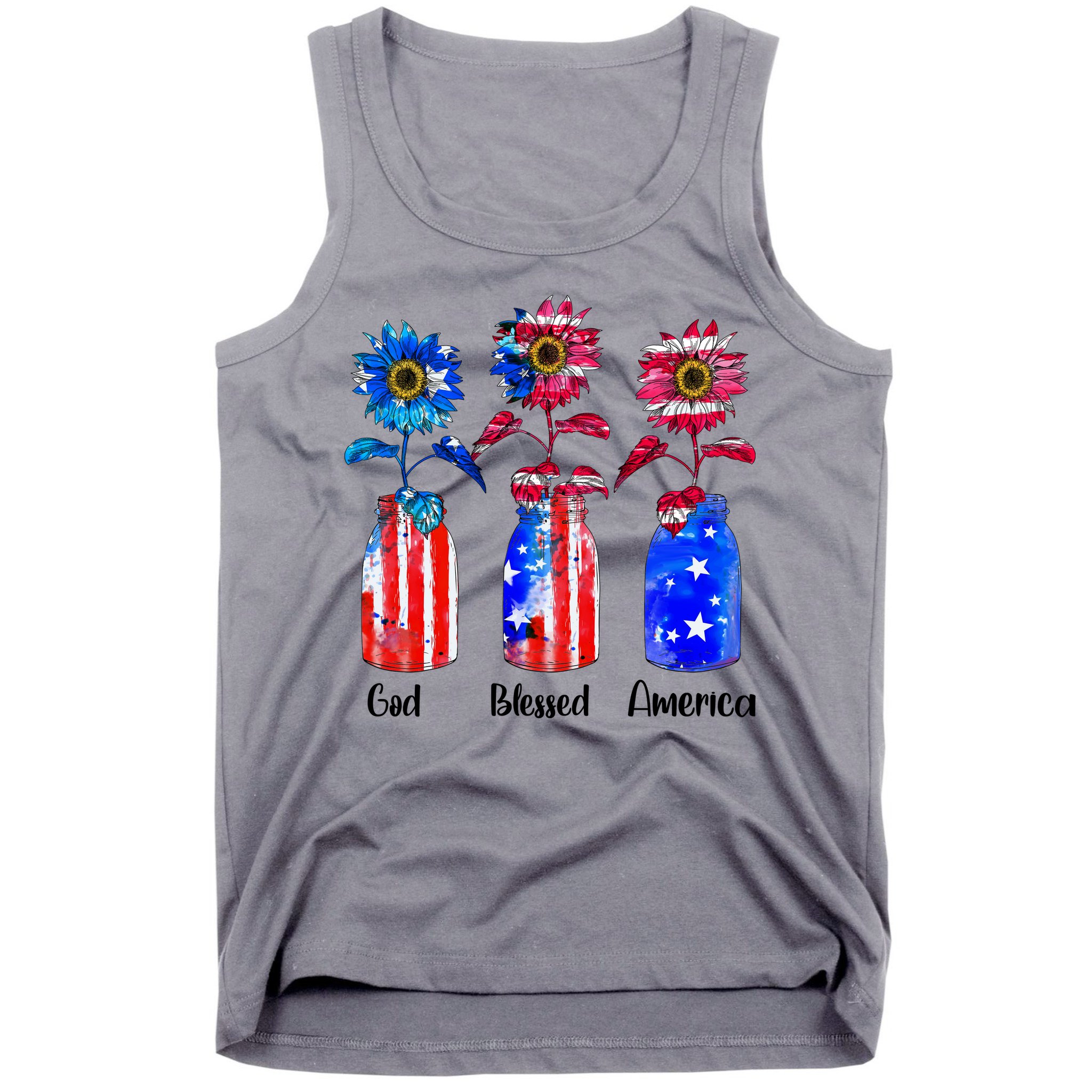 God Blessed America July 4th Tank Top